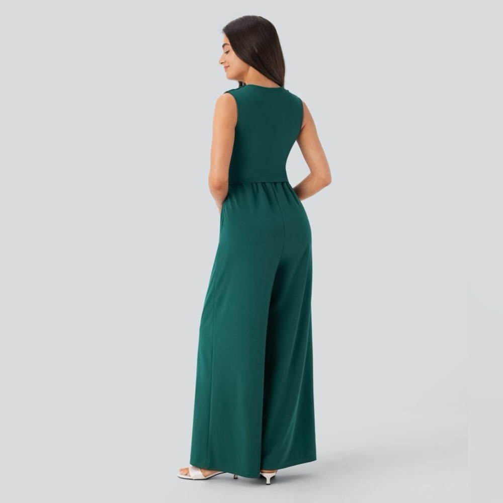 Elegant Green Jumpsuit - Picture 2 of 3